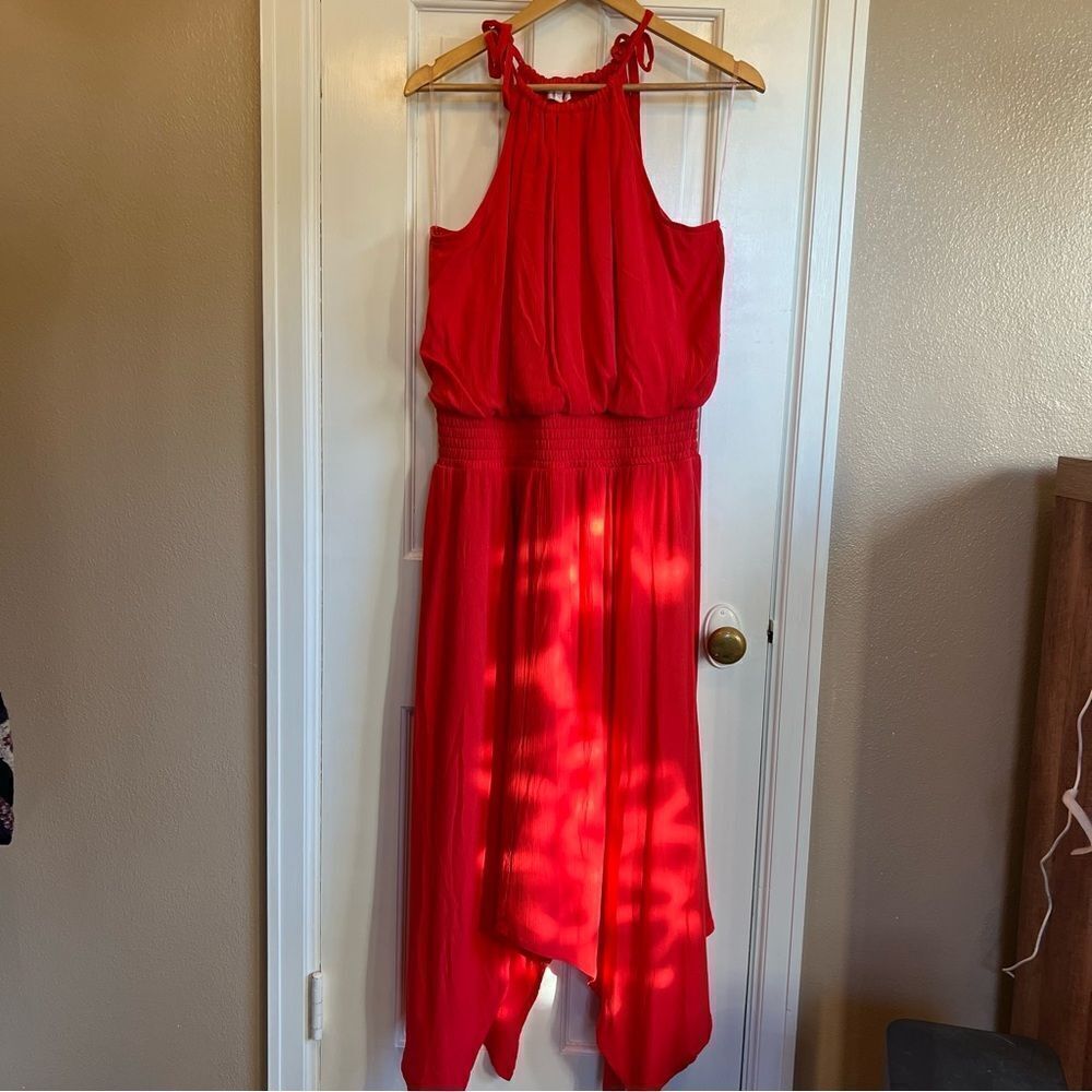 Maurices Red Halter Maxi Dress - Picture 9 of 11